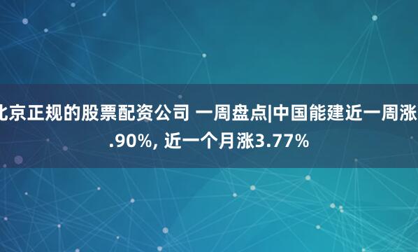 北京正规的股票配资公司 一周盘点|中国能建近一周涨2.90%, 近一个月涨3.77%